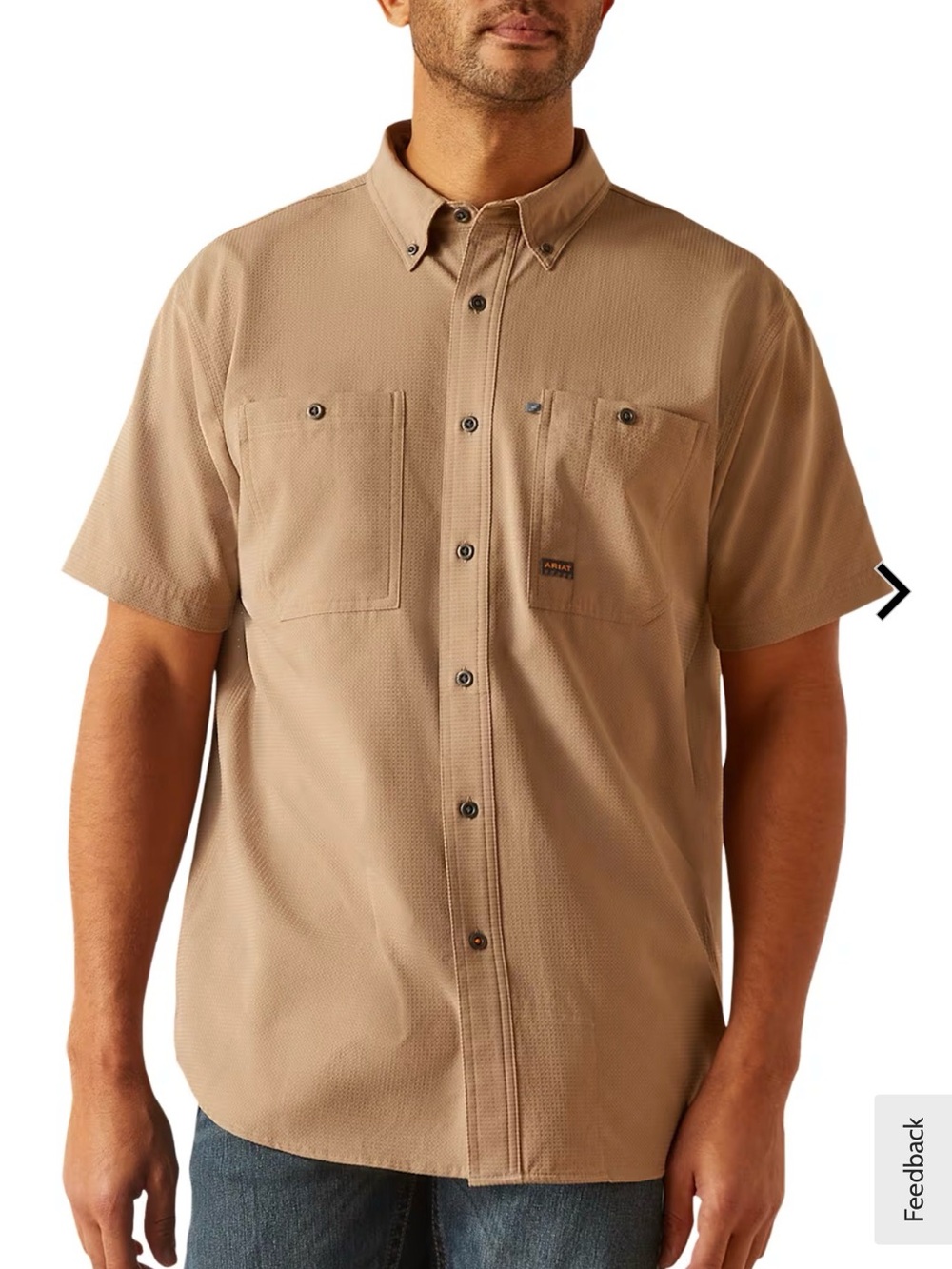 Ariat Rebar Made Tough 360 AIRFLOW Short-Sleeve Shirt size medium NWOT